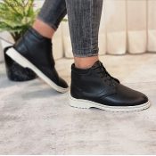 کفش ساقدار مردانه Black ecco